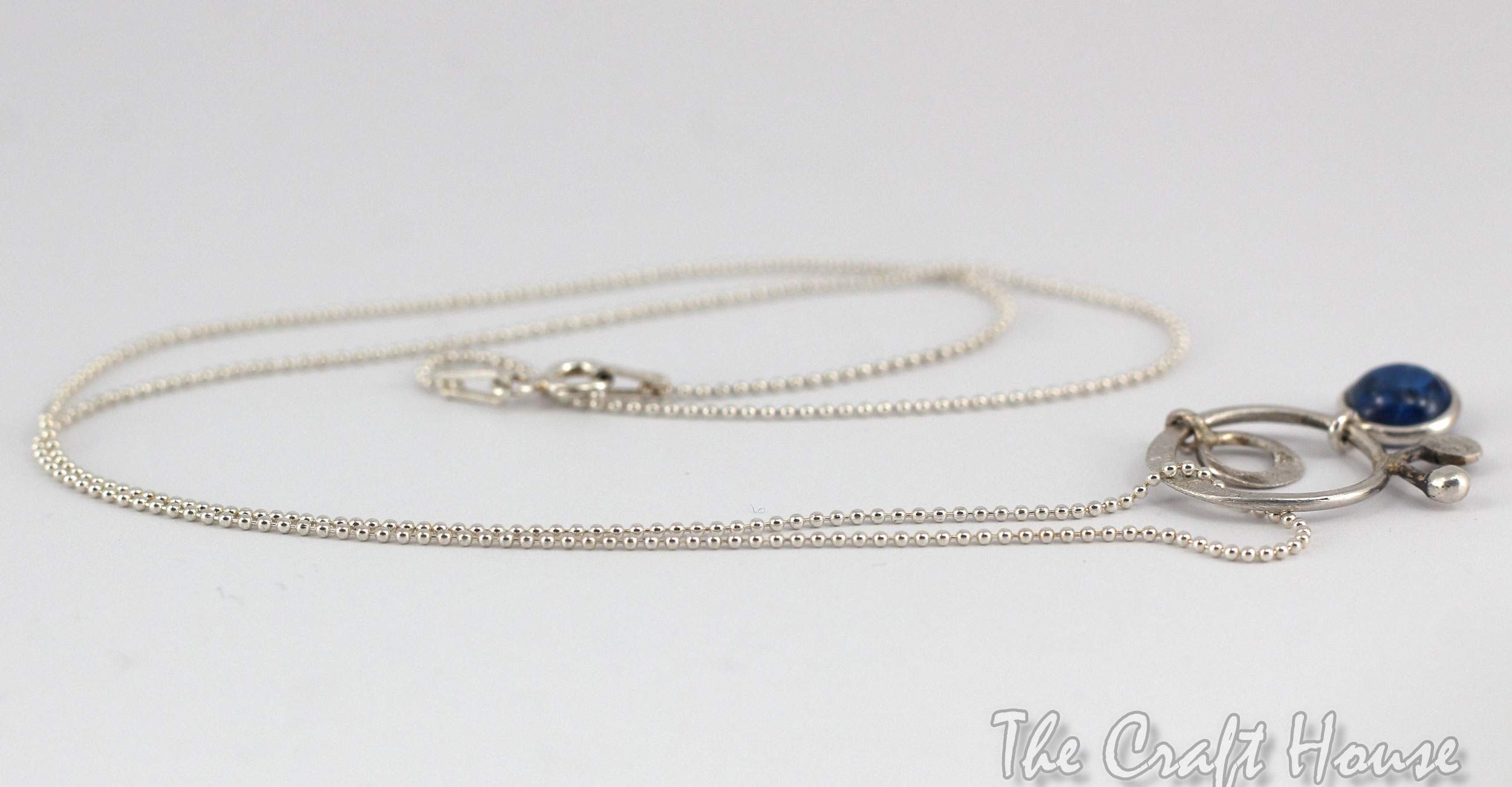 Silver necklace with Kyanite