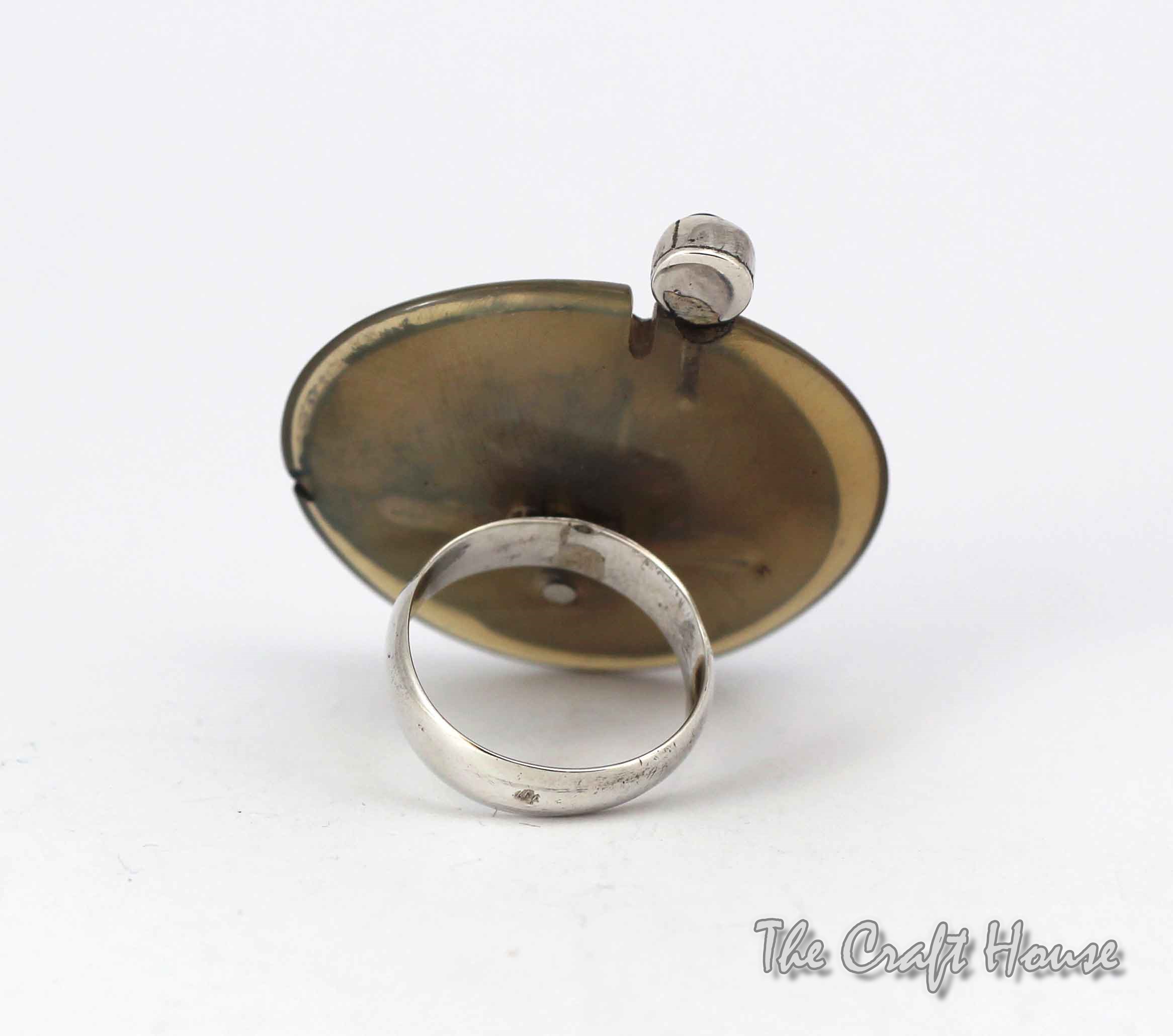 Ring with horn and Pearl - 66.47 € (130 lv)