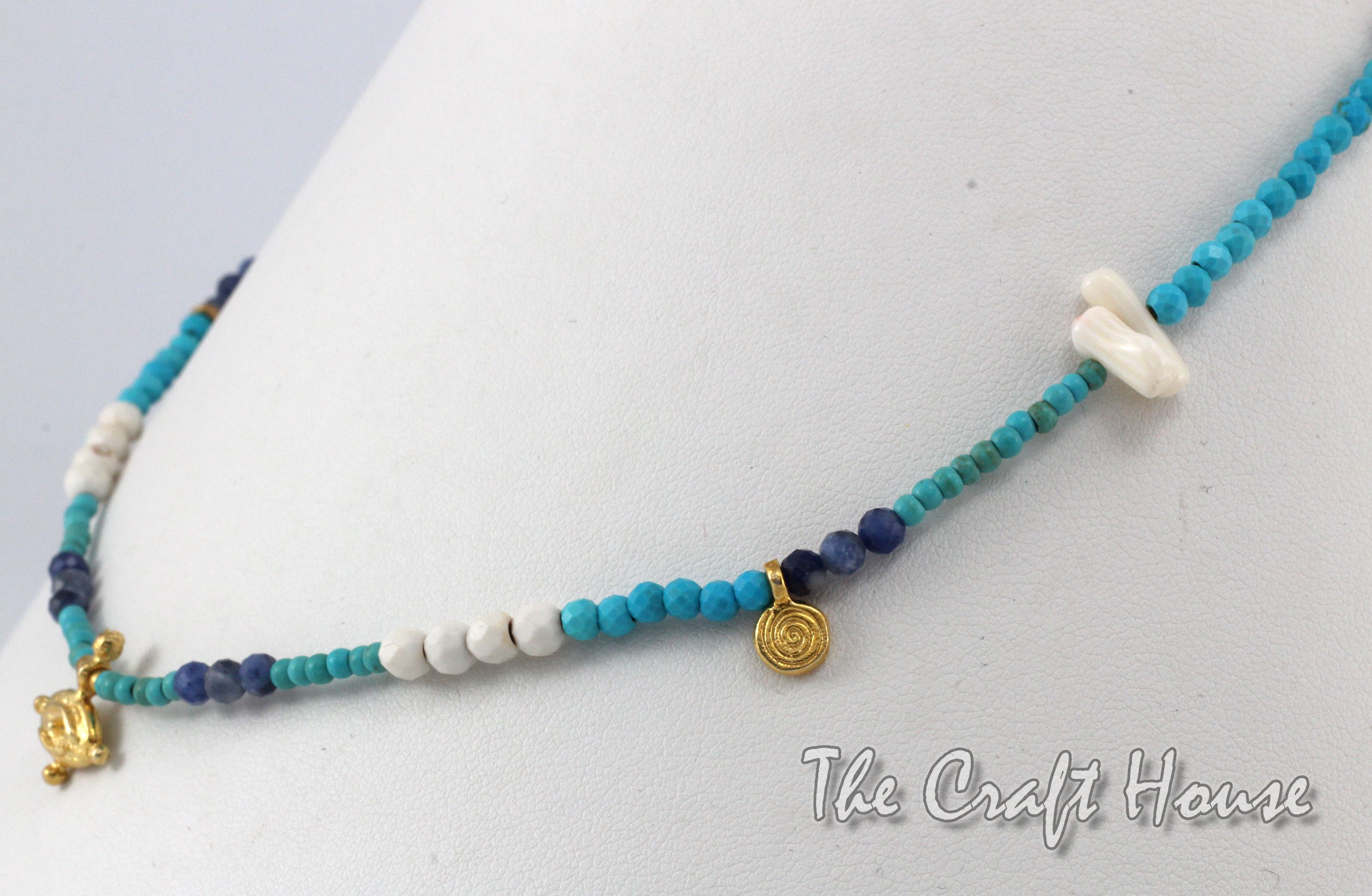 Silver necklace with Turquoise - 48.57 € (95 lv) 