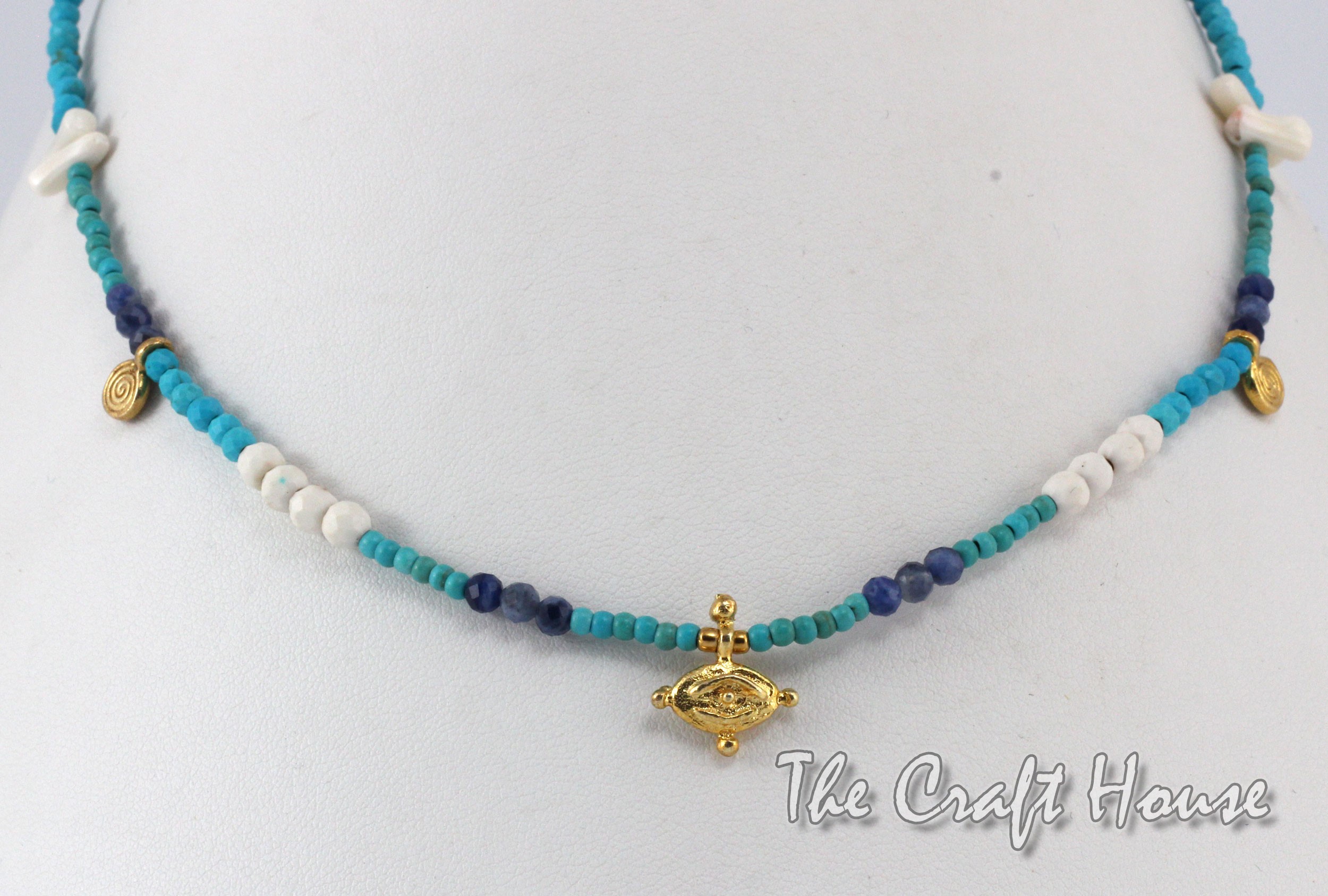 Silver necklace with Turquoise - 48.57 € (95 lv) 