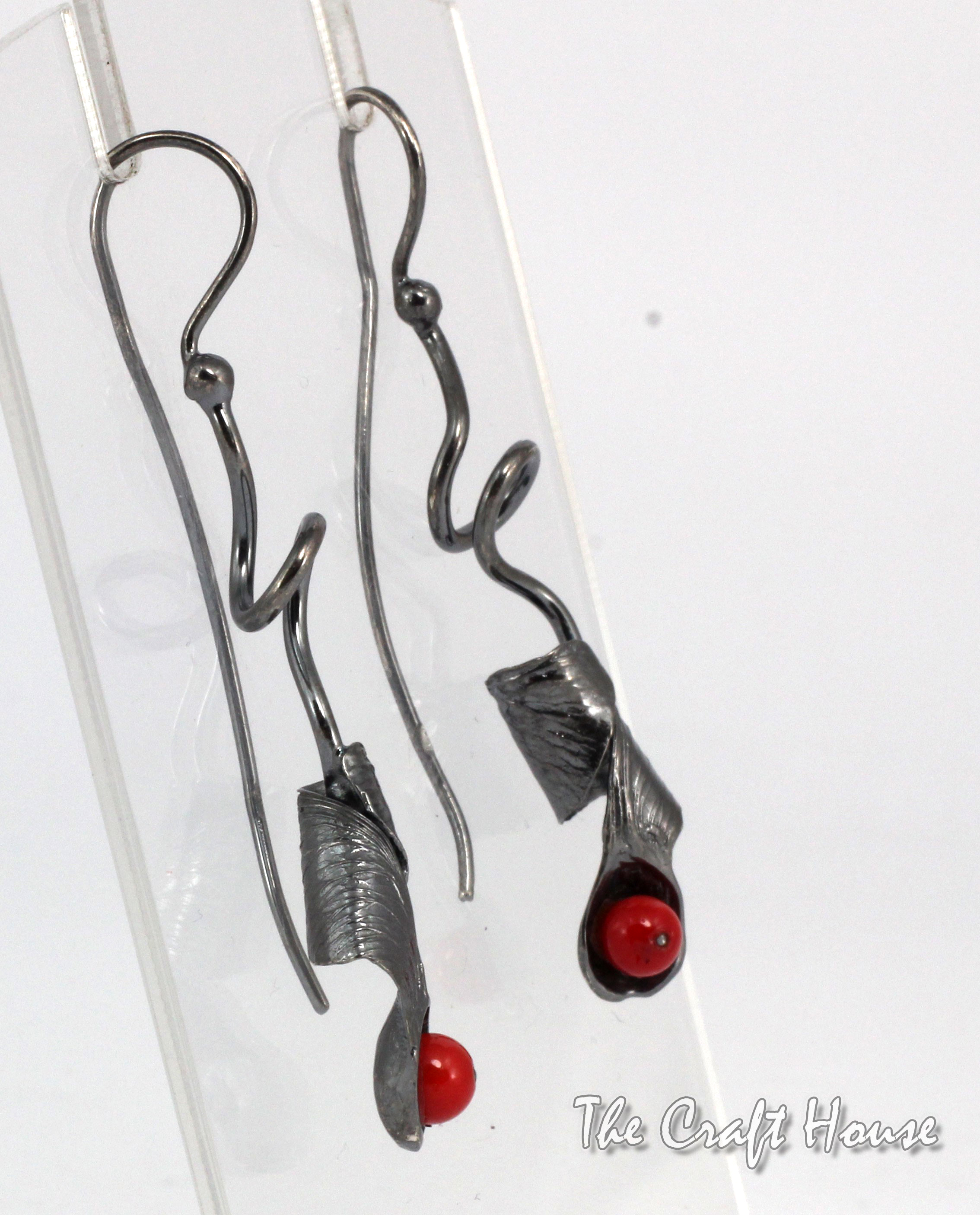 Silver earrings with Coral - € ( lv)