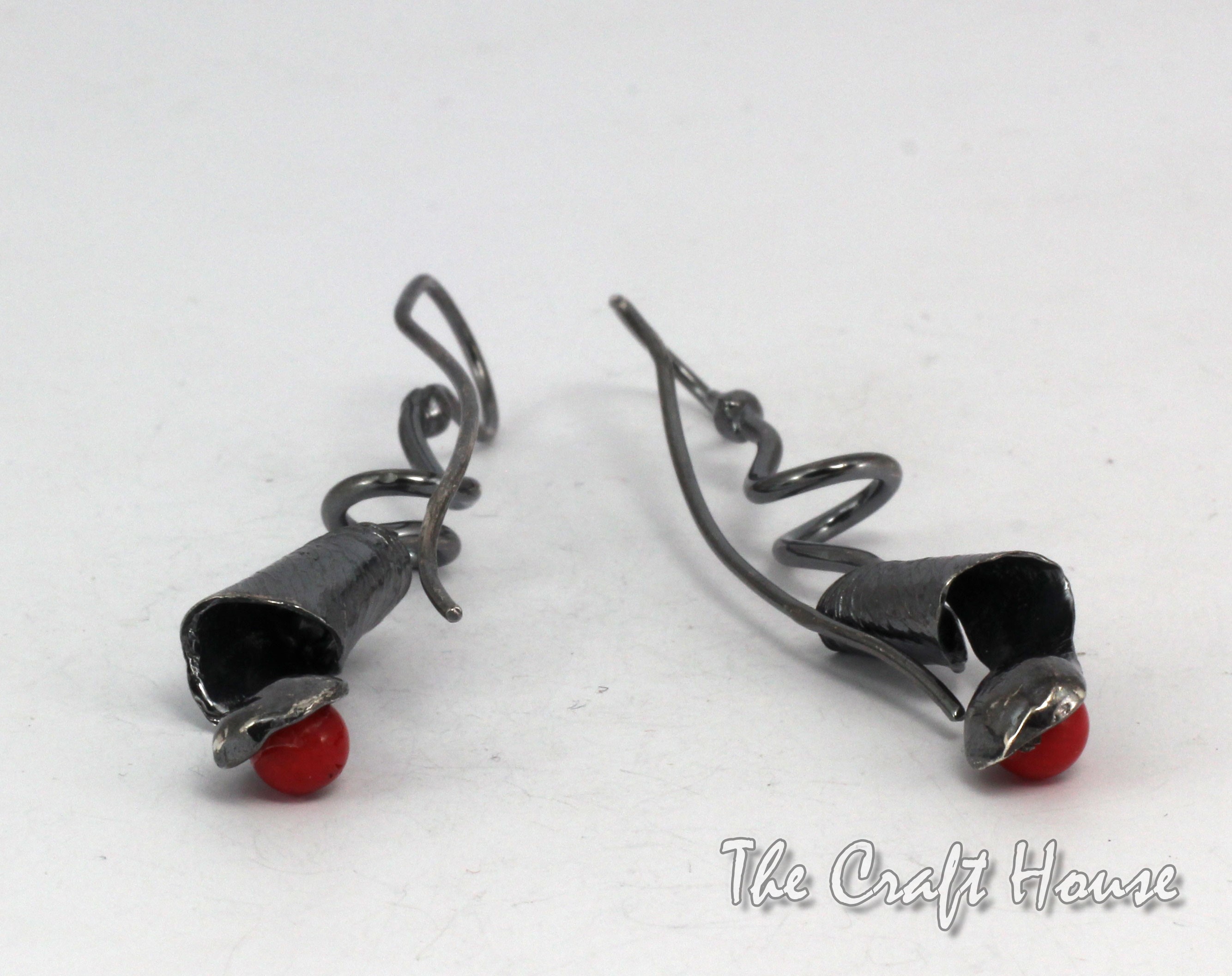 Silver earrings with Coral - € ( lv)