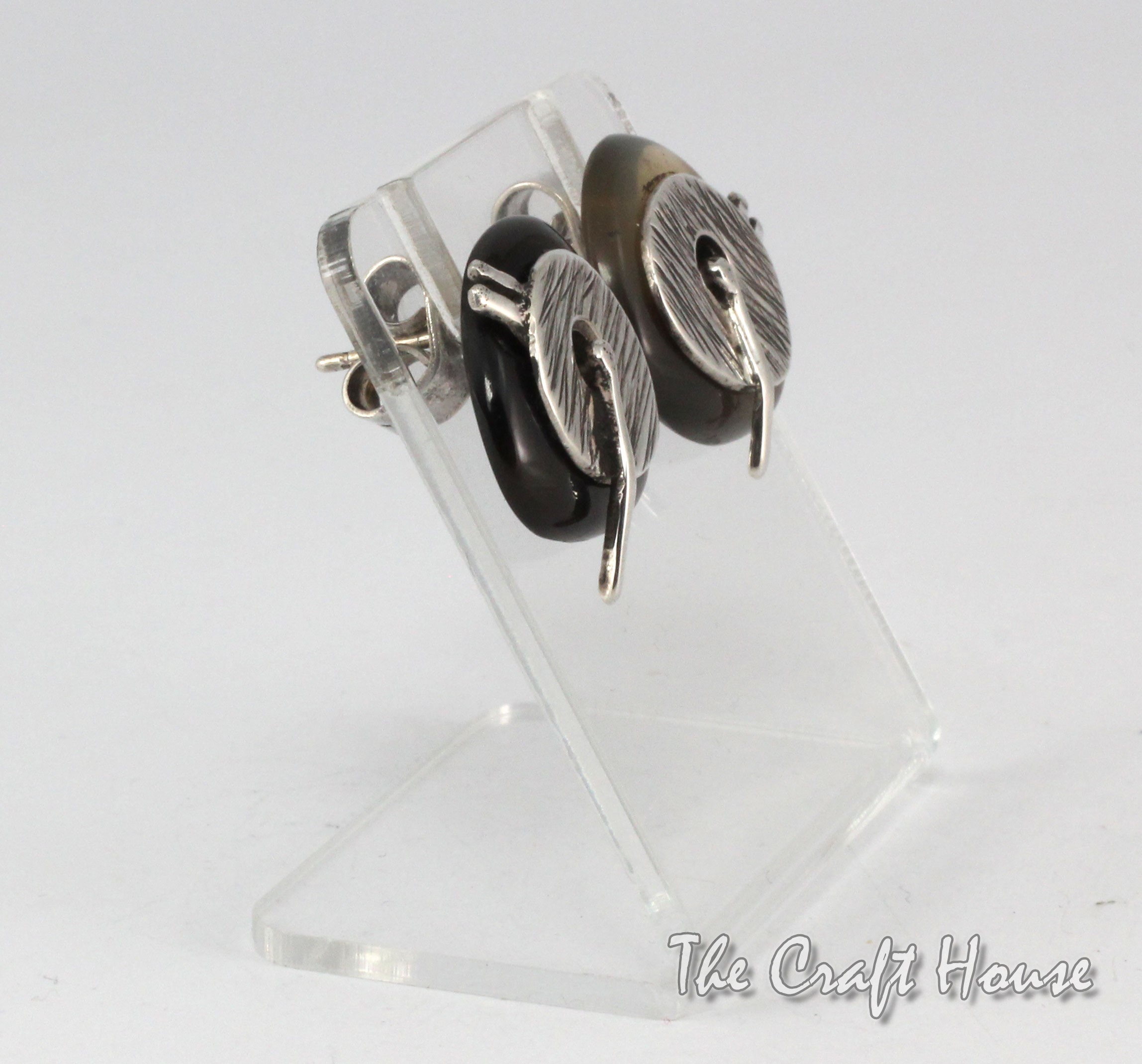 Silver earrings with horn - € ( lv)
