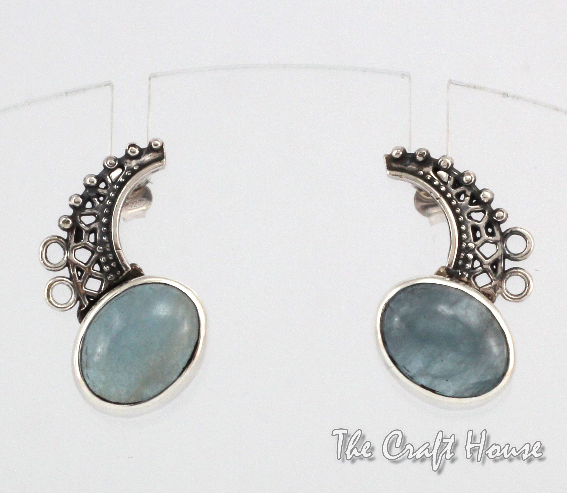 Sterling silver earrings with Aquamarine - 97.15 € (190 lv)