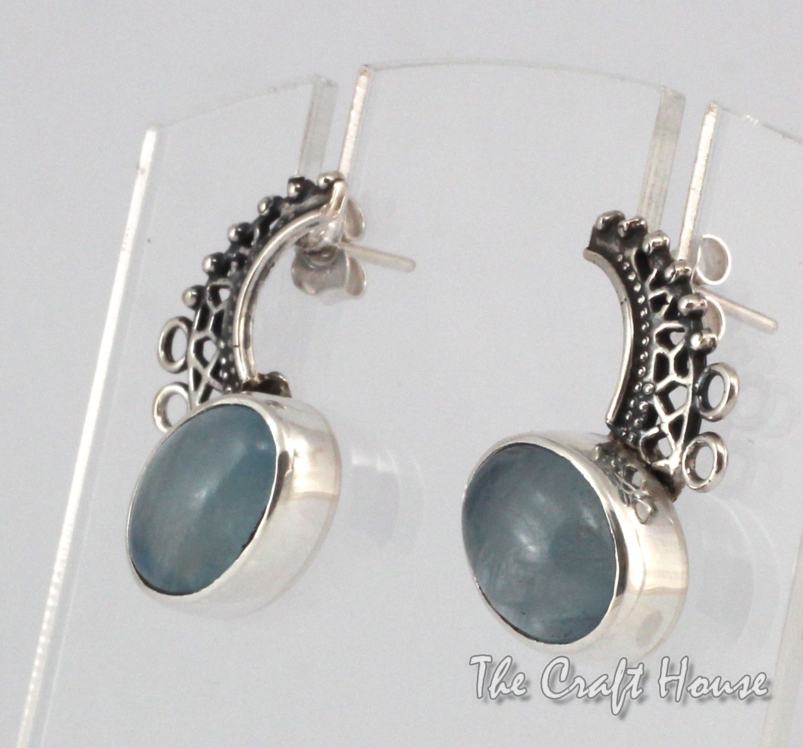 Sterling silver earrings with Aquamarine - 97.15 € (190 lv)