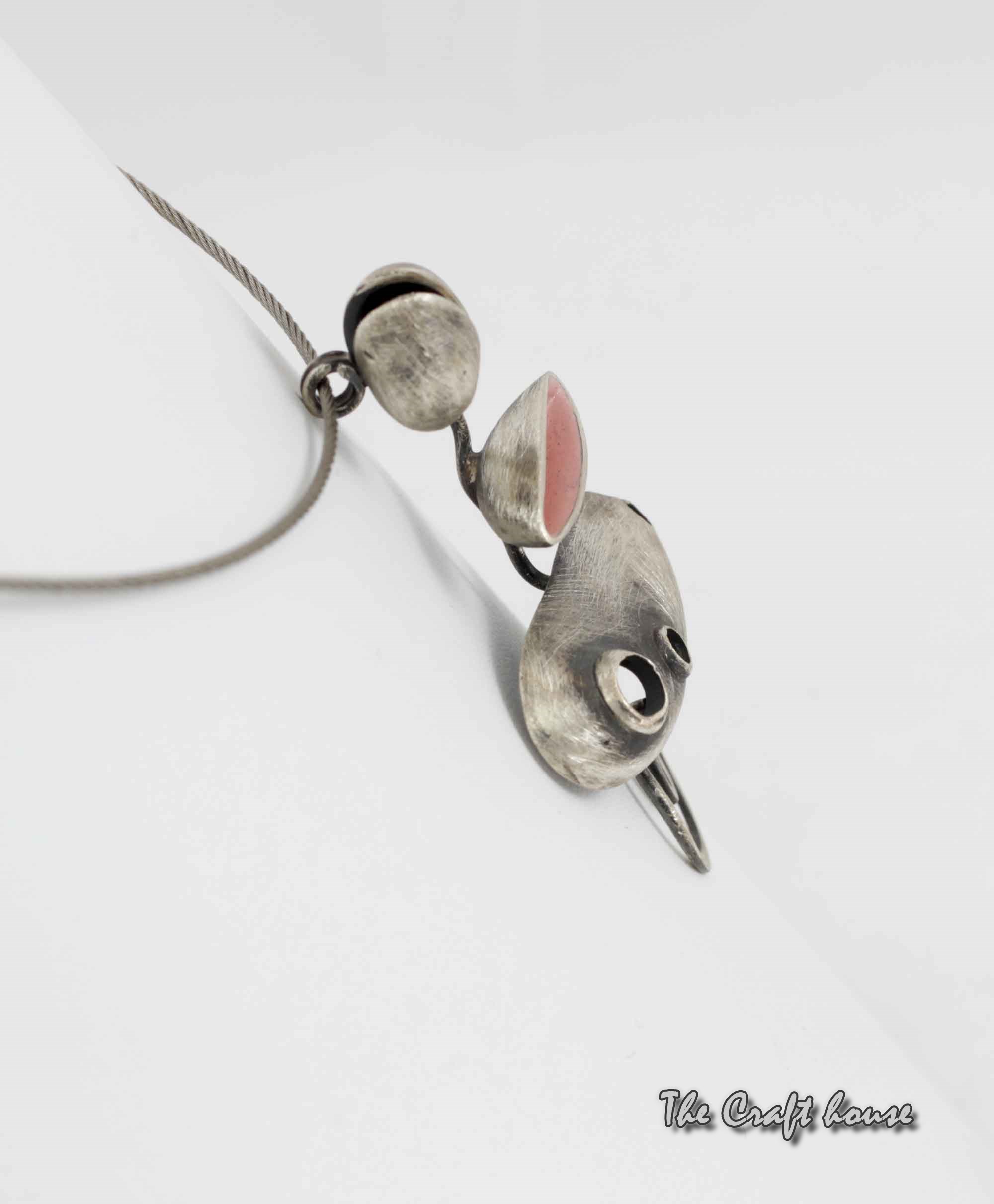 Silver necklace with color enamel - € (lv)