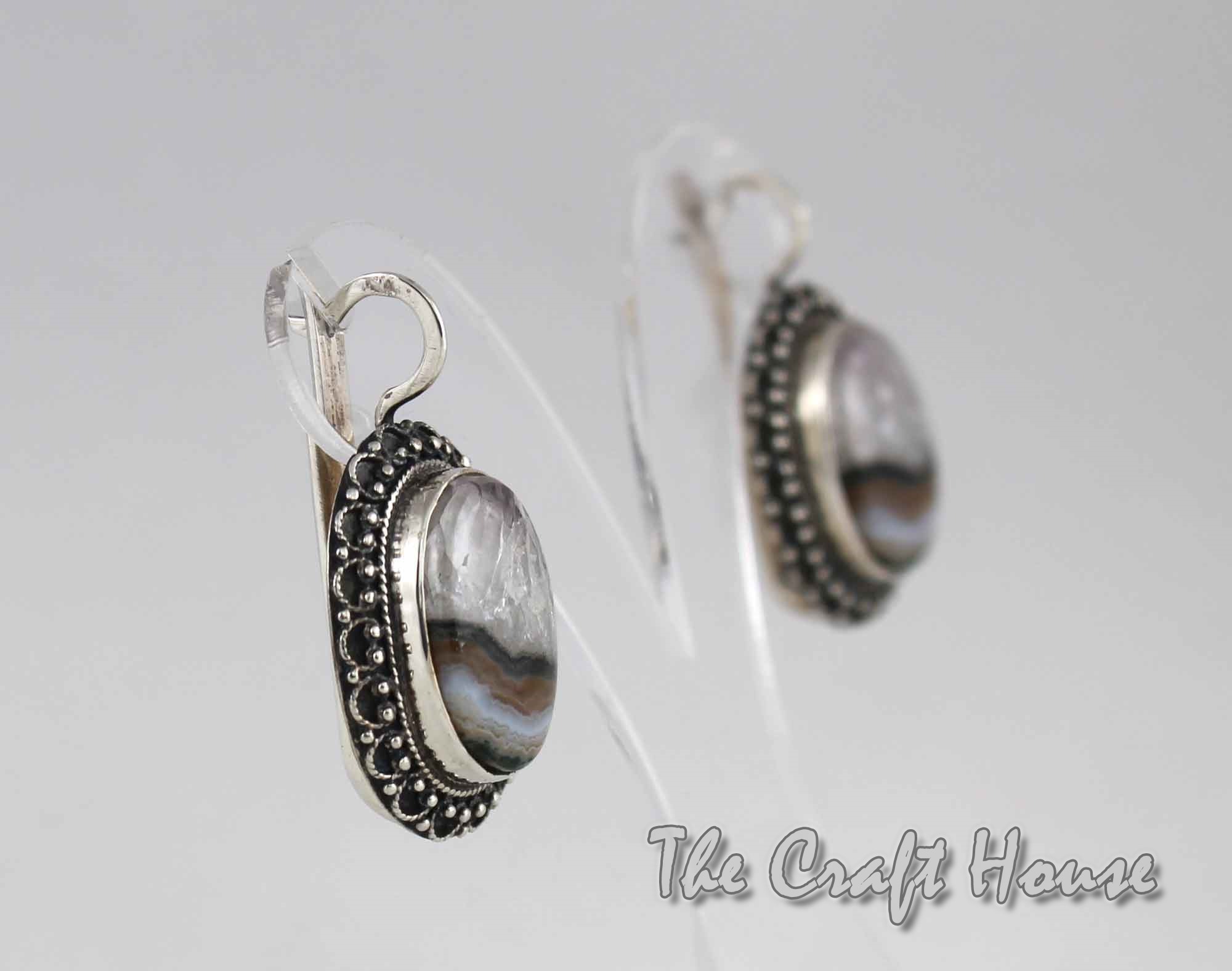 Silver earrings with Agate - 85.90 € (168 lv)