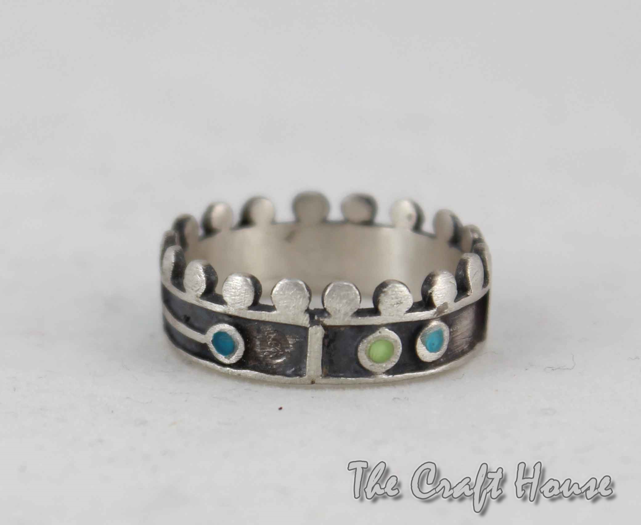 Silver ring with enamel -  € (lv)