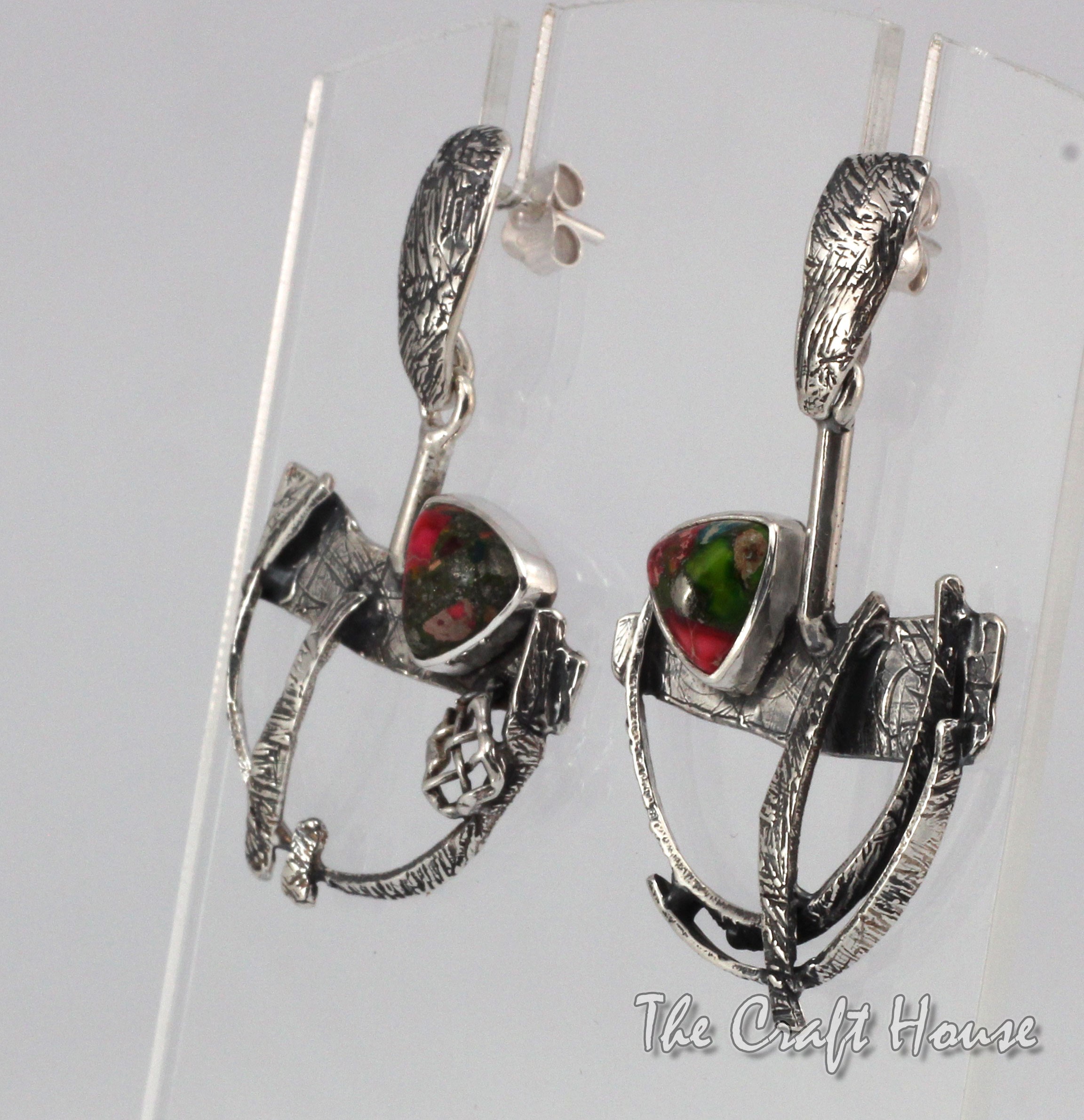 Silver earrings with Jasper - € ( lv)