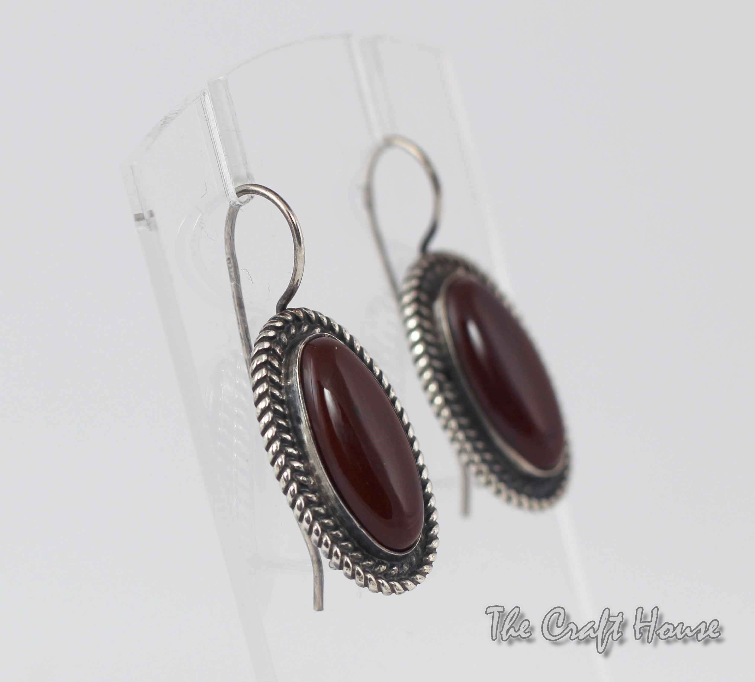 Silver filigree earrings with Jasper - 39.88 € (78 lv)
