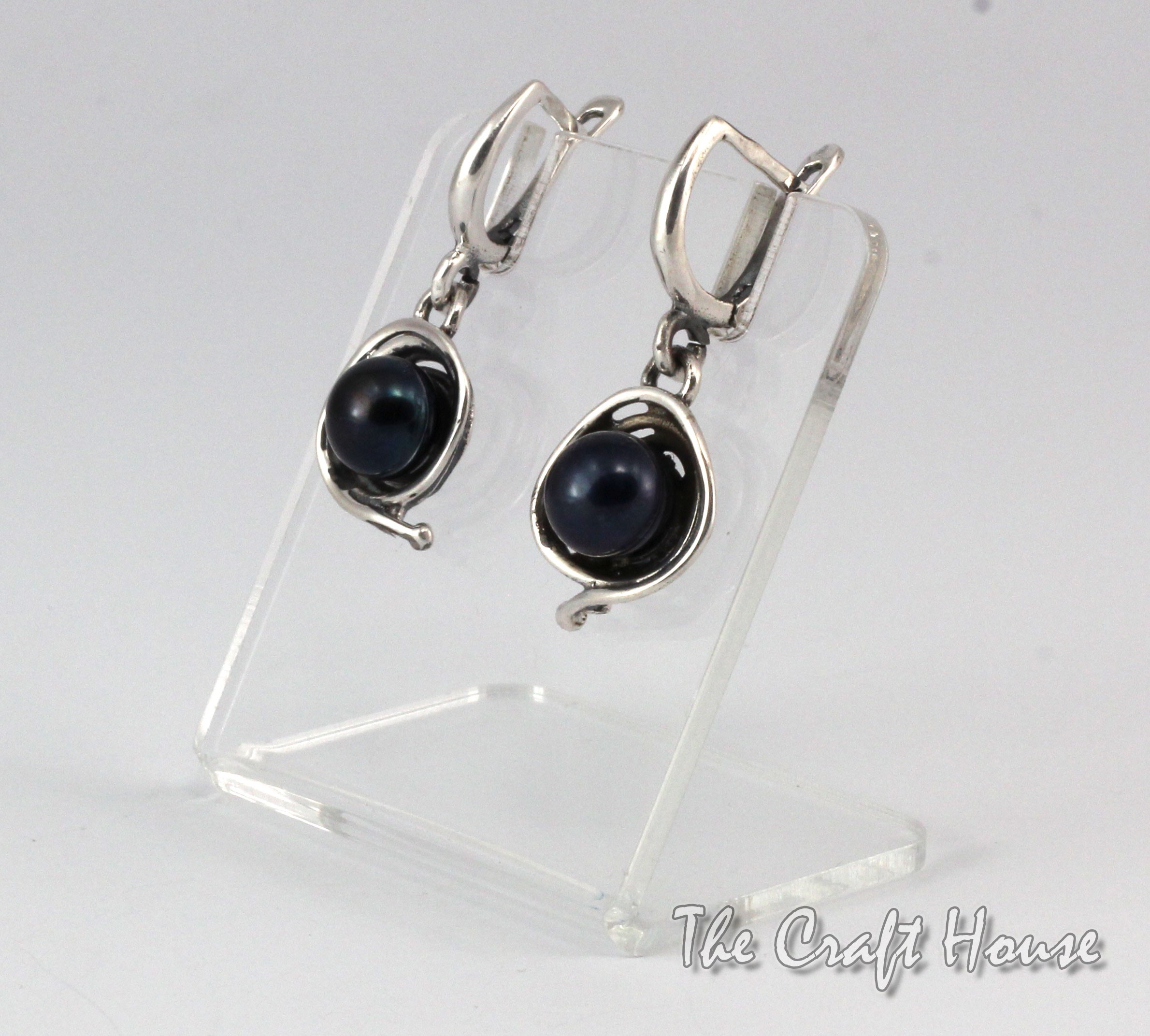 Silver earrings with Pearl -  € ( lv)