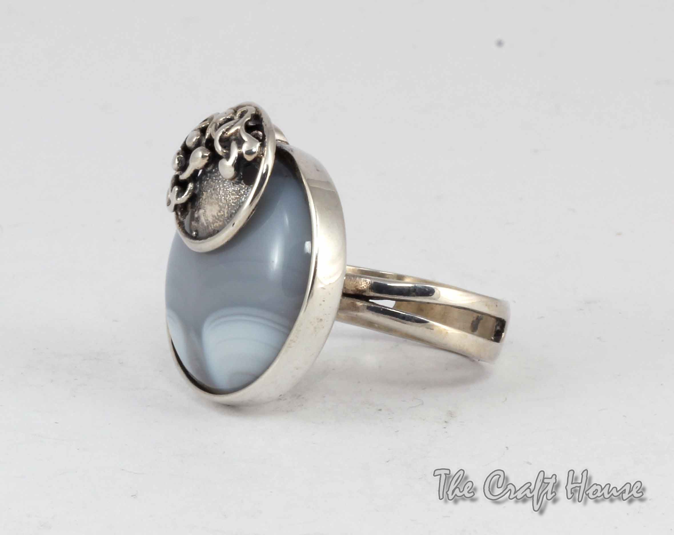 Sterling silver ring with Agate - 53.69 € (105 lv)