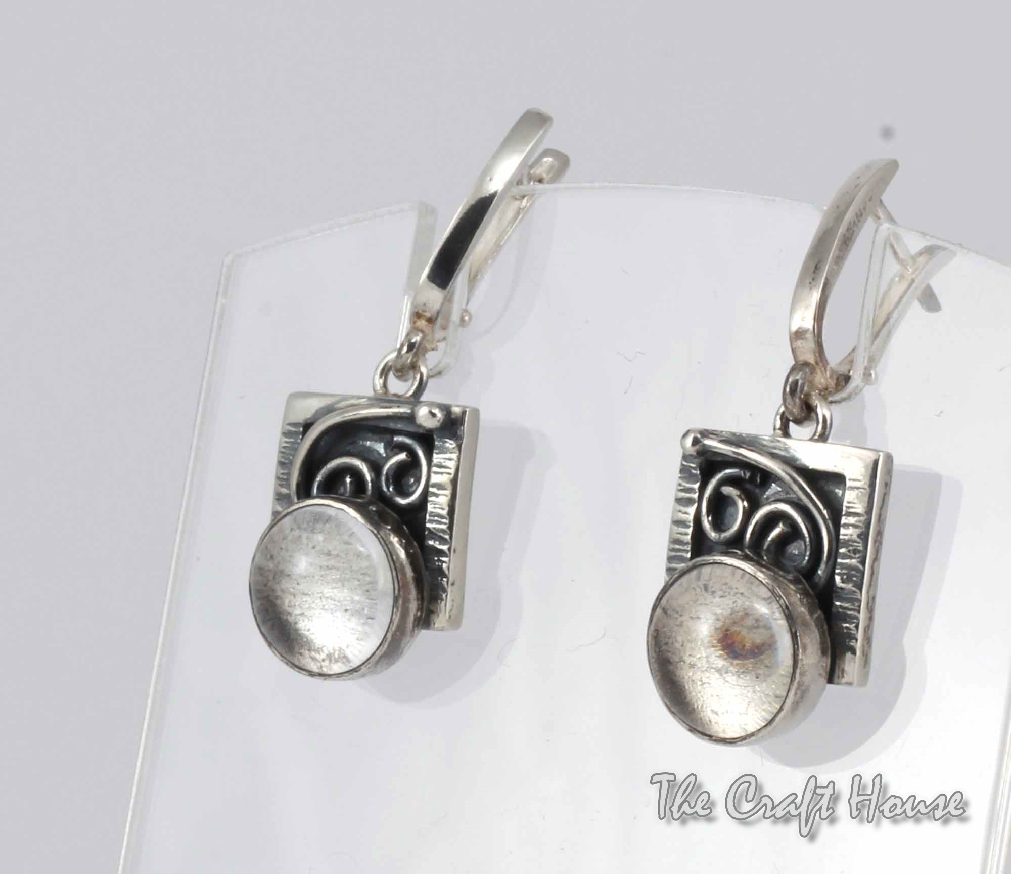 Silver earrings with Pure Quartz