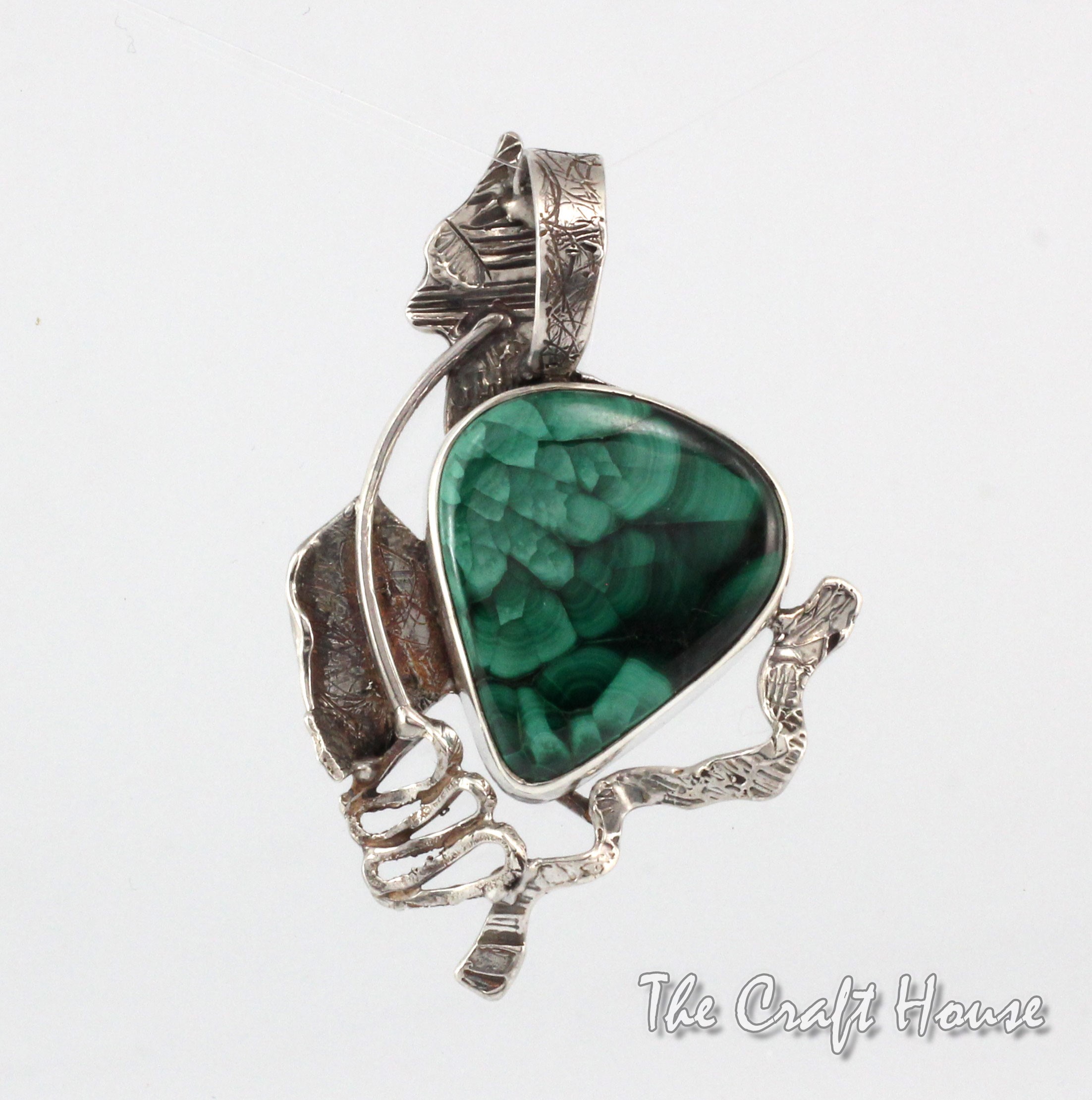 Silver pendant with Malachite  - € ( lv)