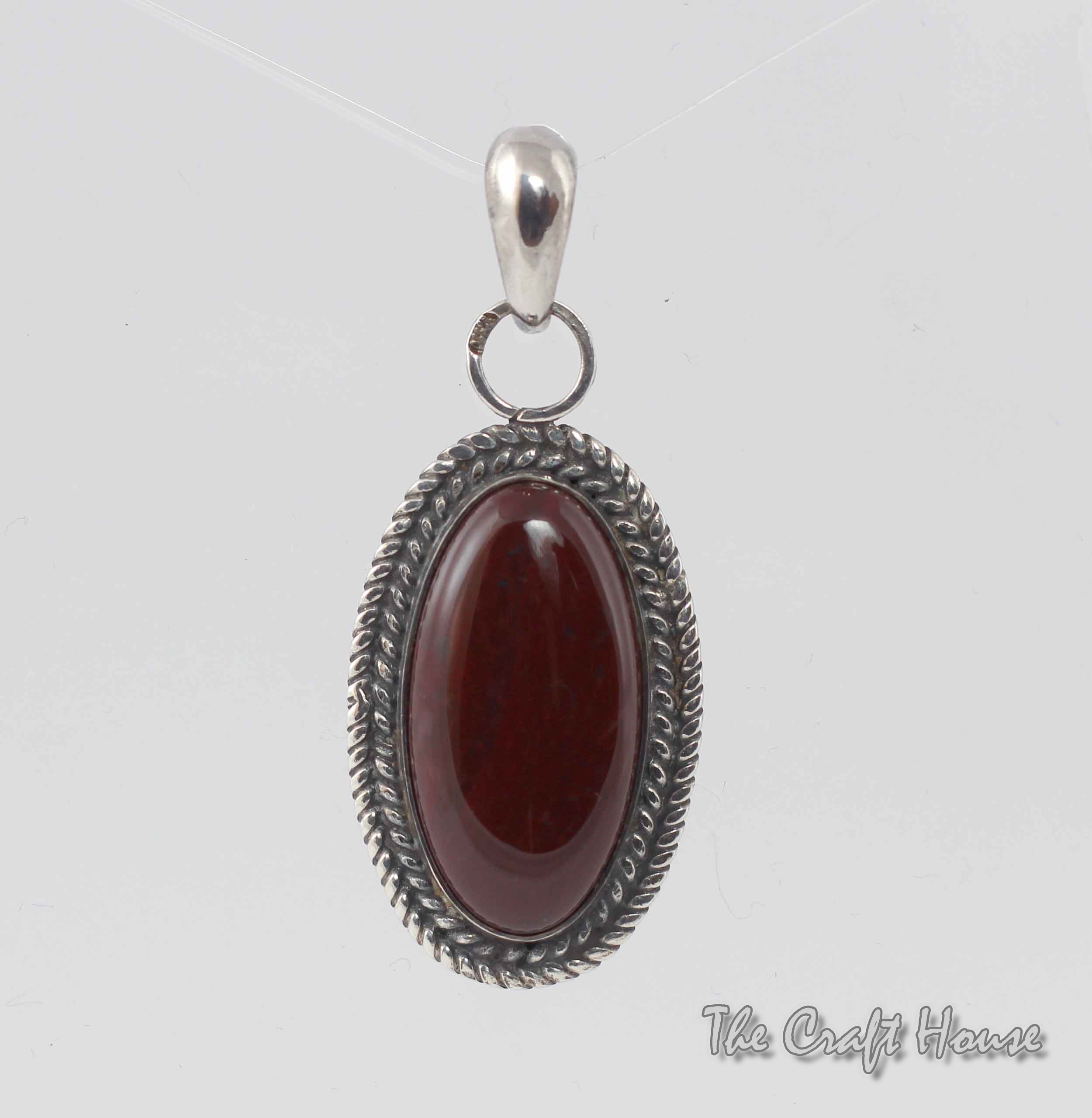 Silver filigree pendant with Jasper - 56.24 € (110 lv)
