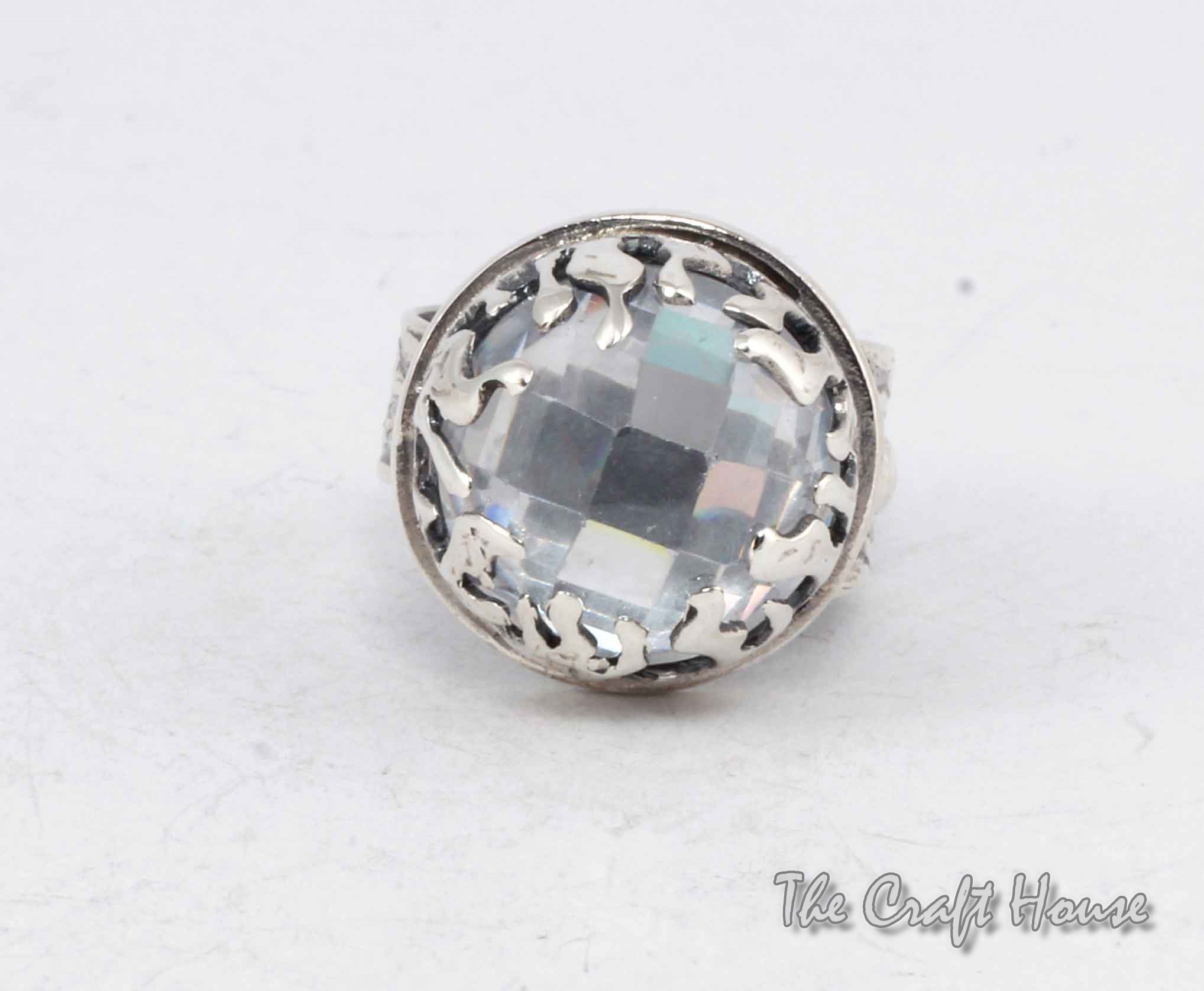 Silver ring with Rock crystal - € ( lv)