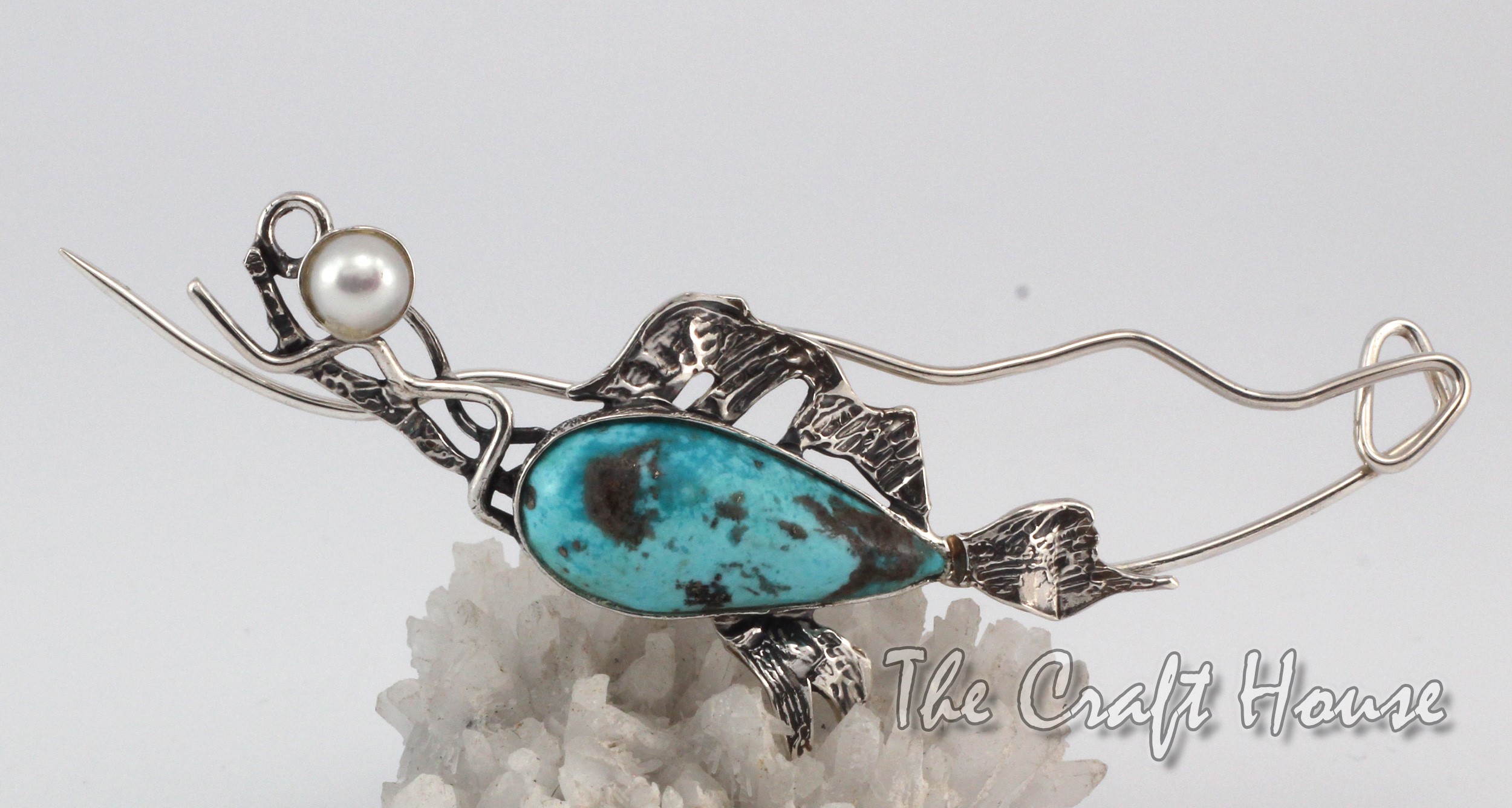 Silver brooch with Turquoise - 81.81 € (160 lv)