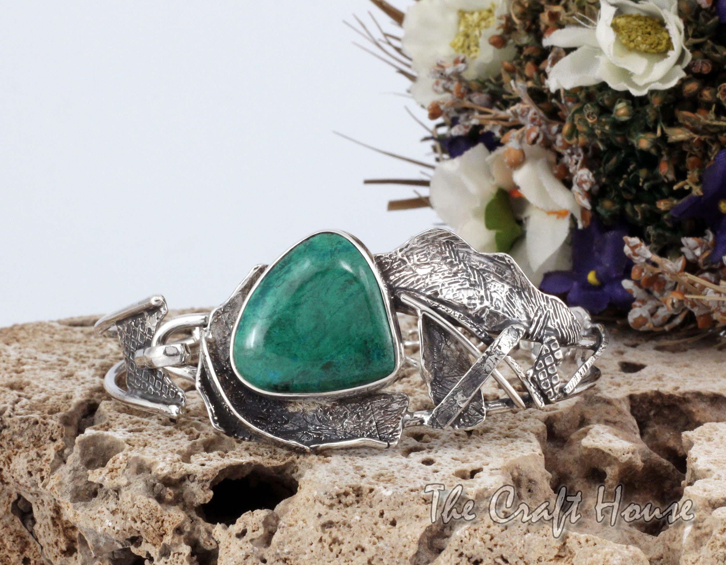 Silver bracelet with Chrysocolla - 247.98 € (485 lv)