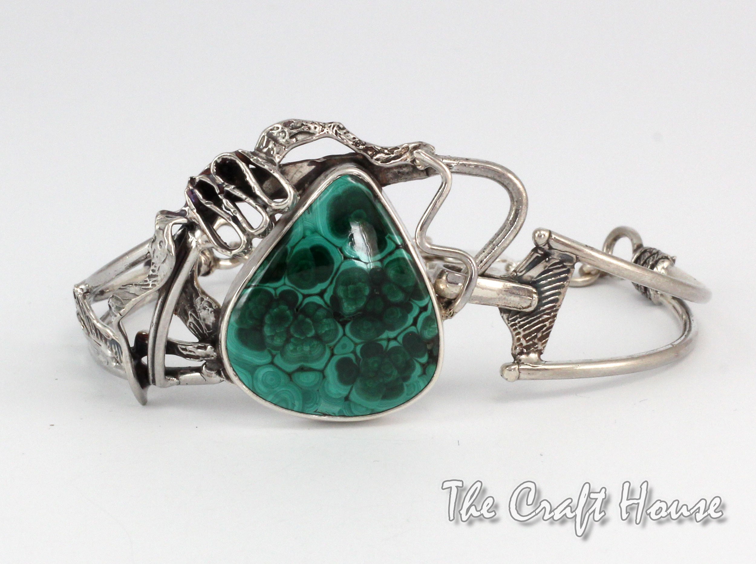 Silver bracelet with Malachite - € (lv)