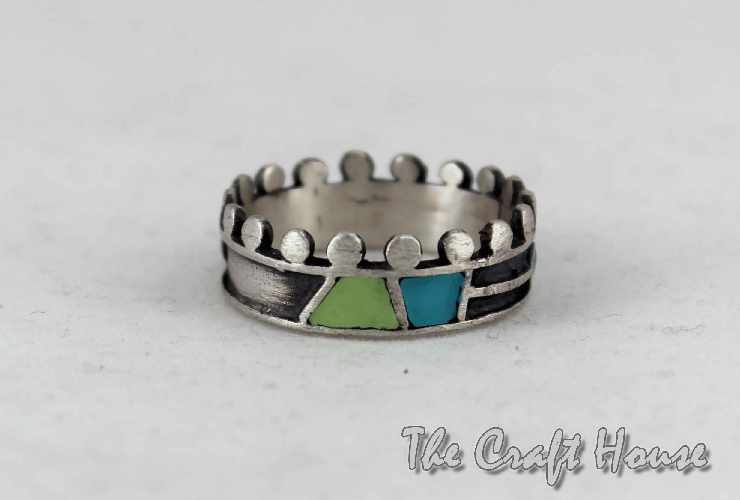 Silver ring with enamel -  € (lv)