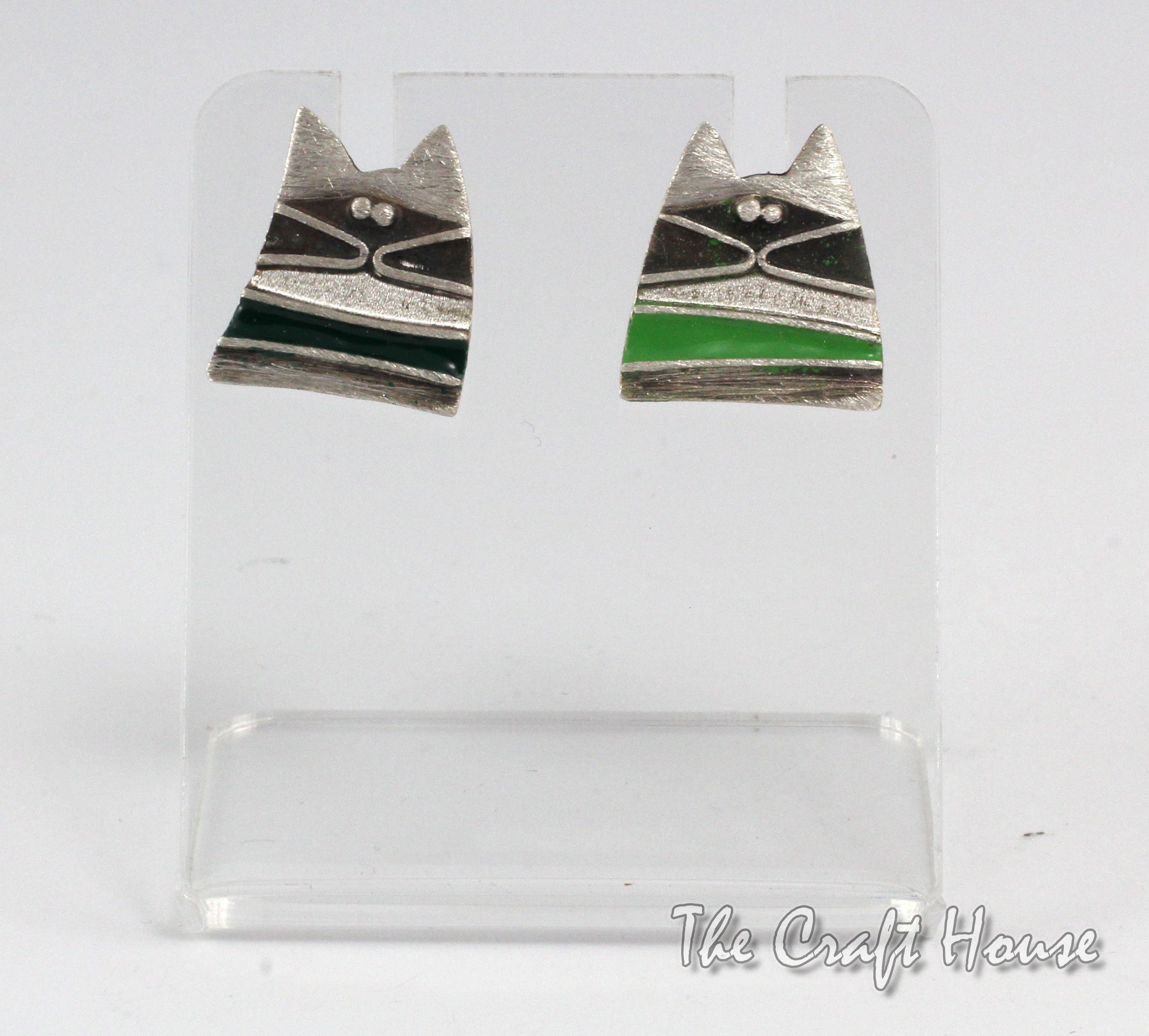 Silver earrings with enamel - € ( lv)