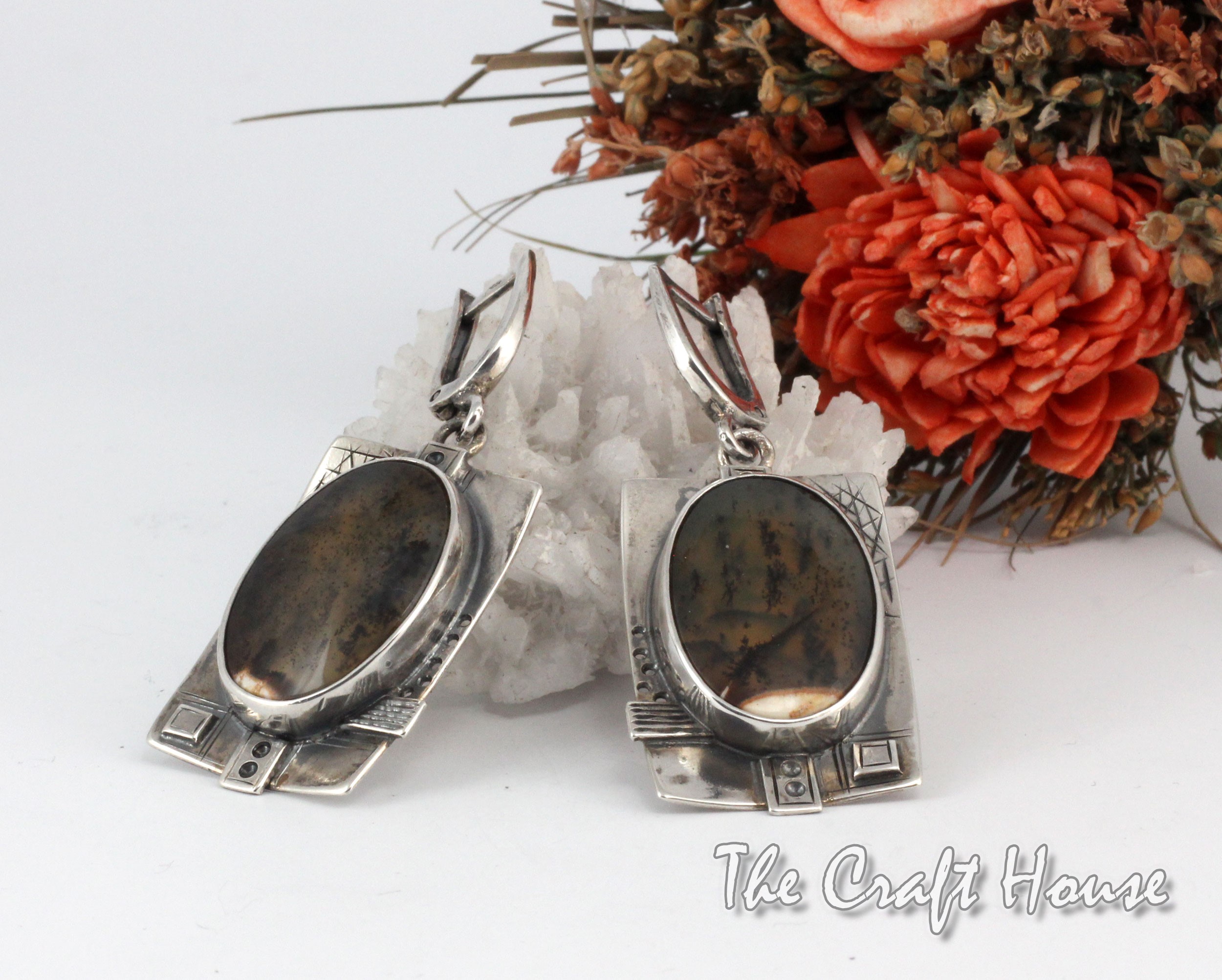Silver earrings with Agate - 97.15 € (190 lv)