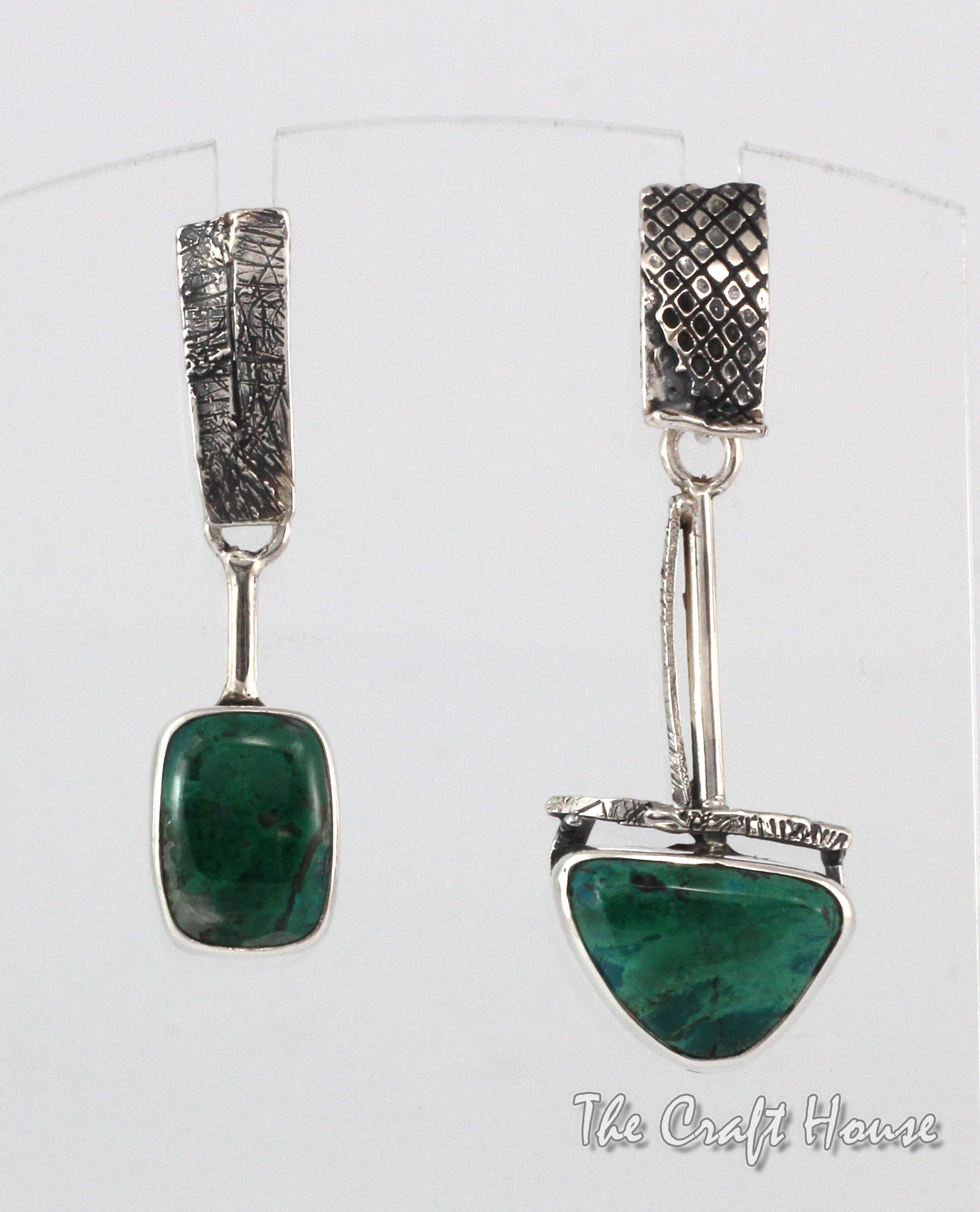 Silver earrings with Chrysocolla - € ( lv)