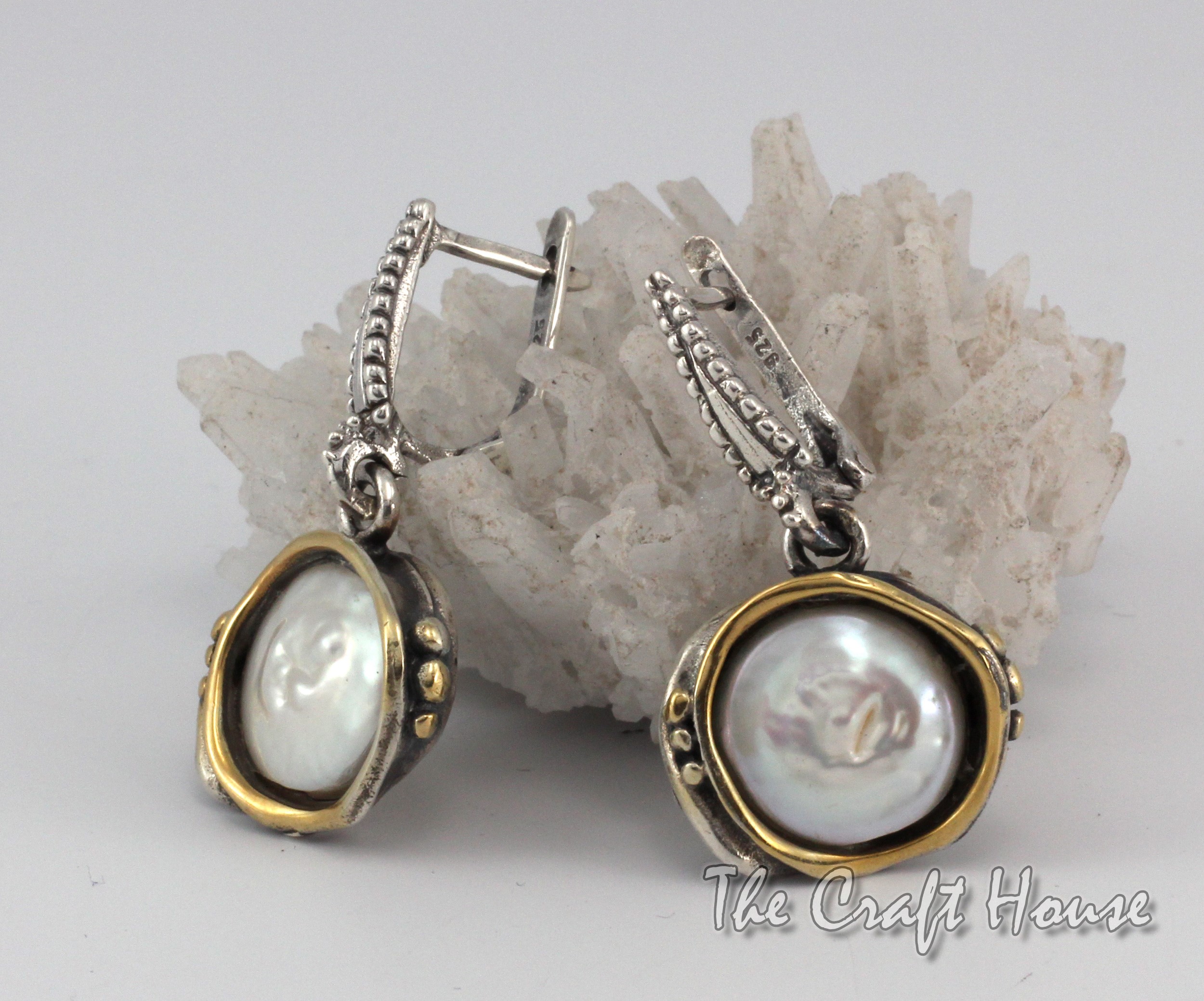 Silver earrings with Pearl - € ( lv)