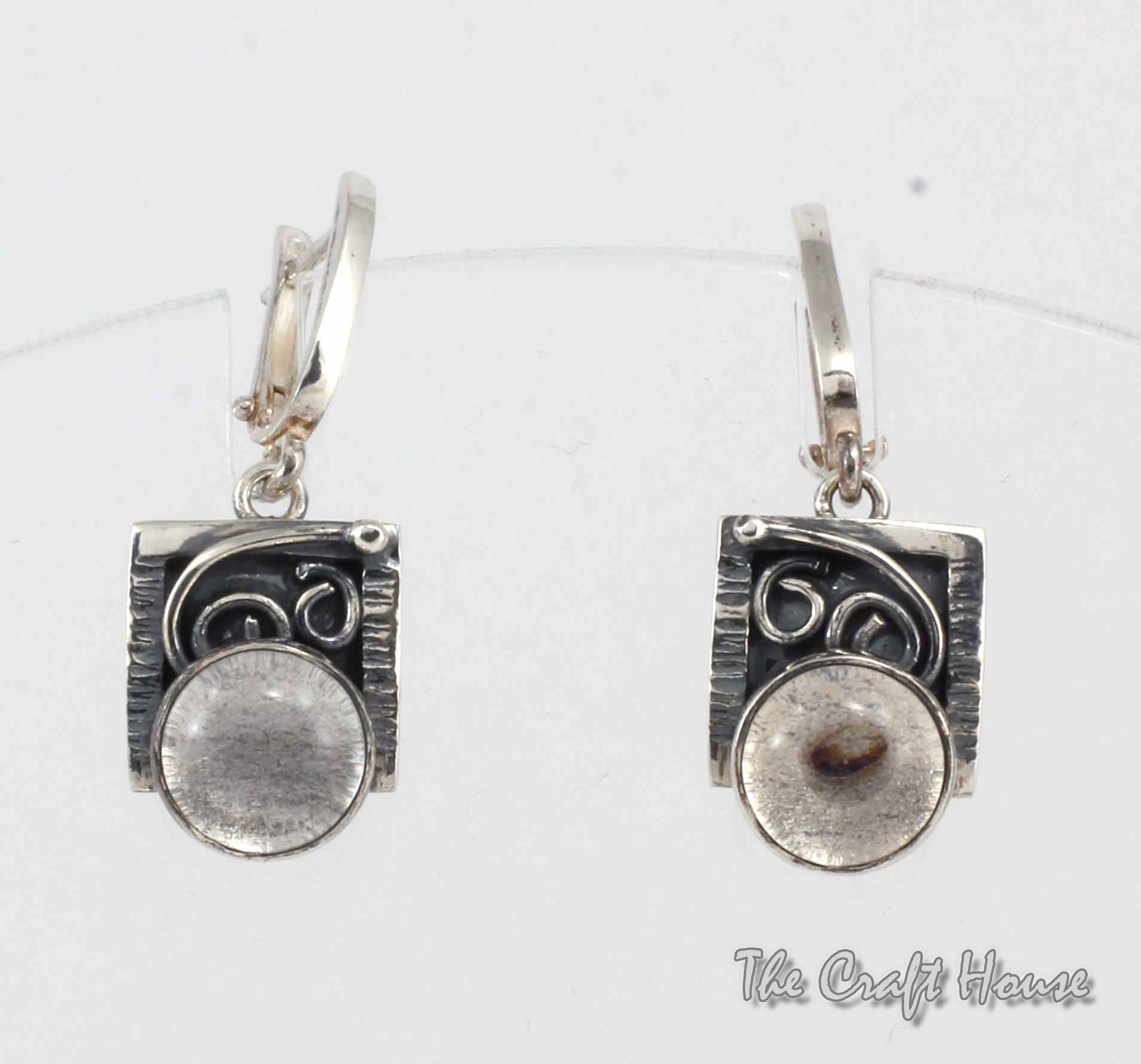 Silver earrings with Pure Quartz