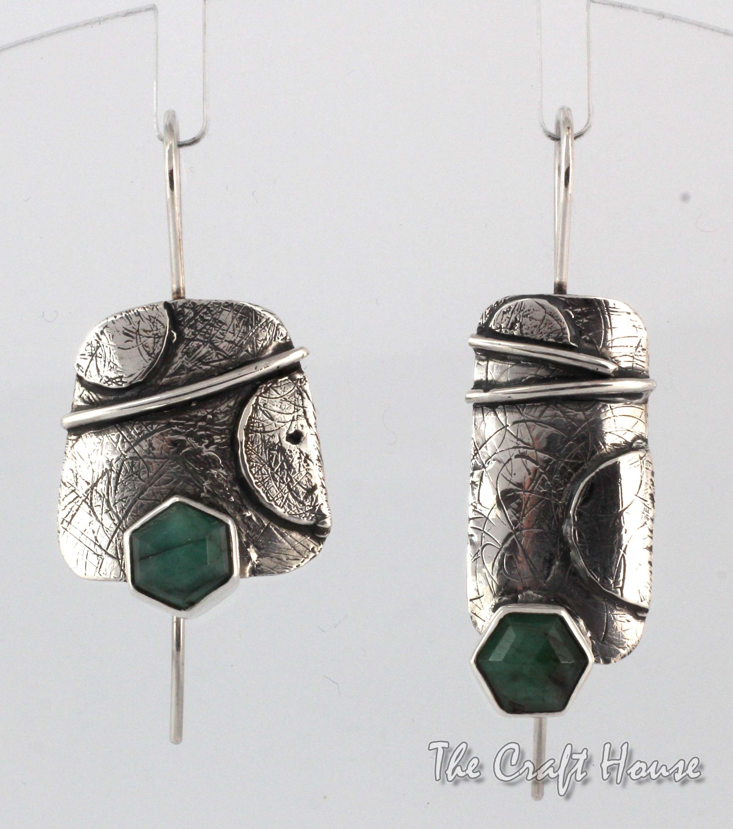 Sterling silver earrings with Zoisite - 75.67 € (148 lv)