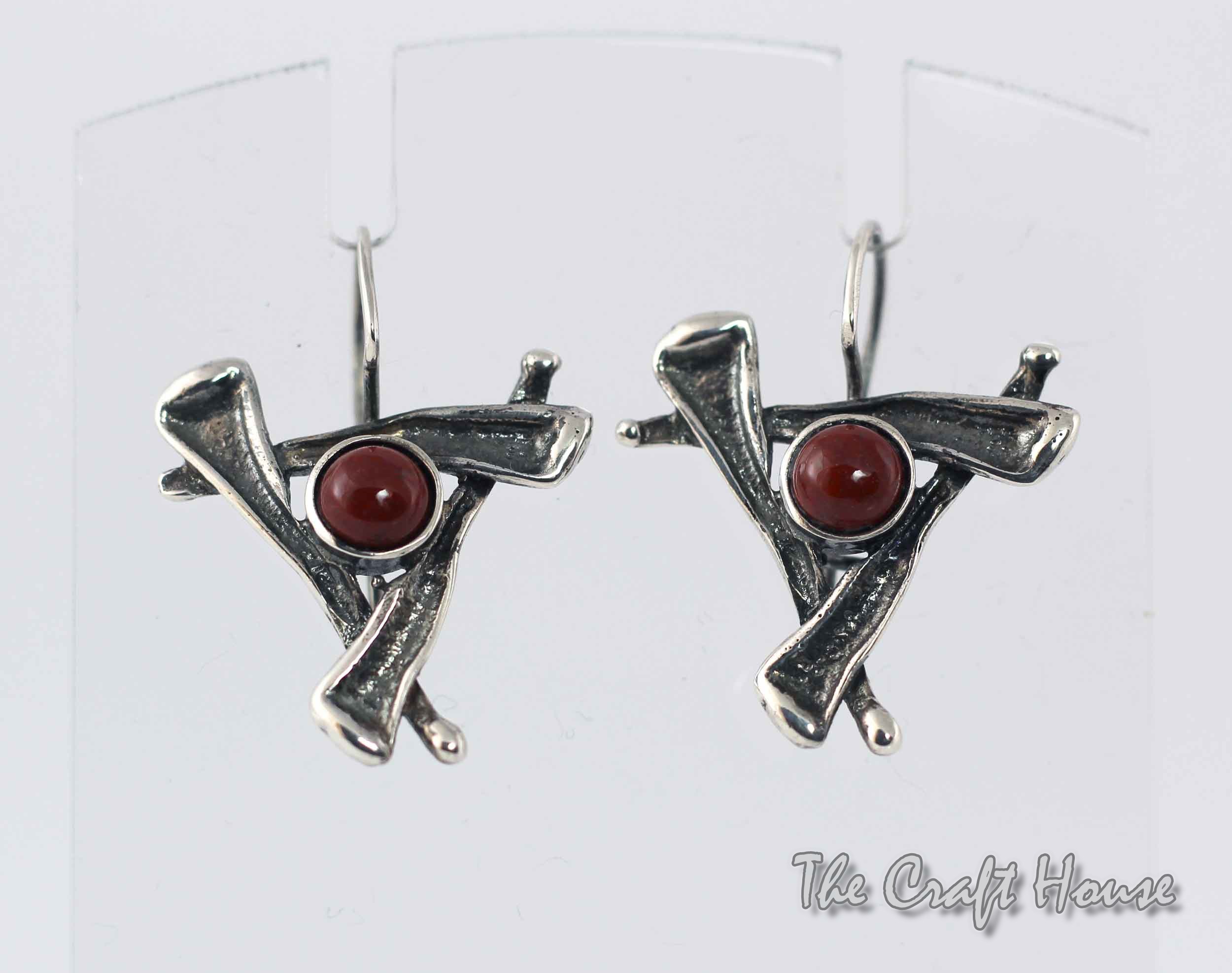 Silver earrings with Jasper - € ( lv)