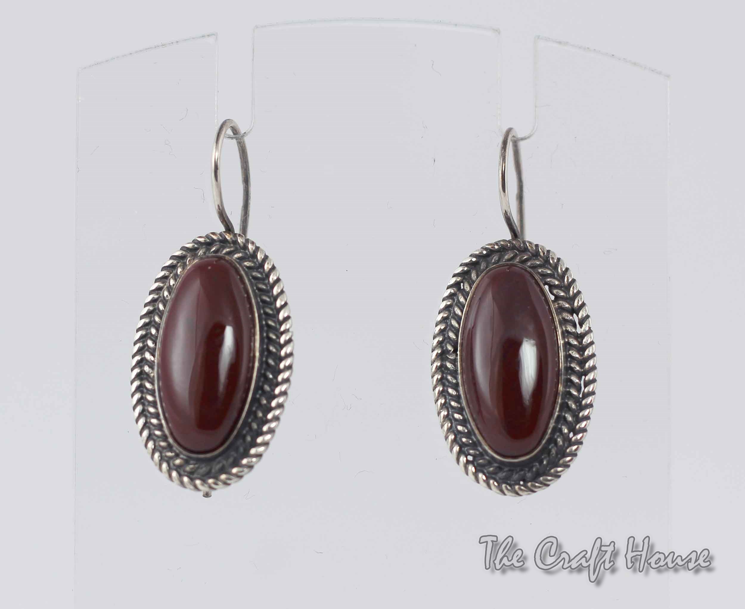 Silver filigree earrings with Jasper - 39.88 € (78 lv)