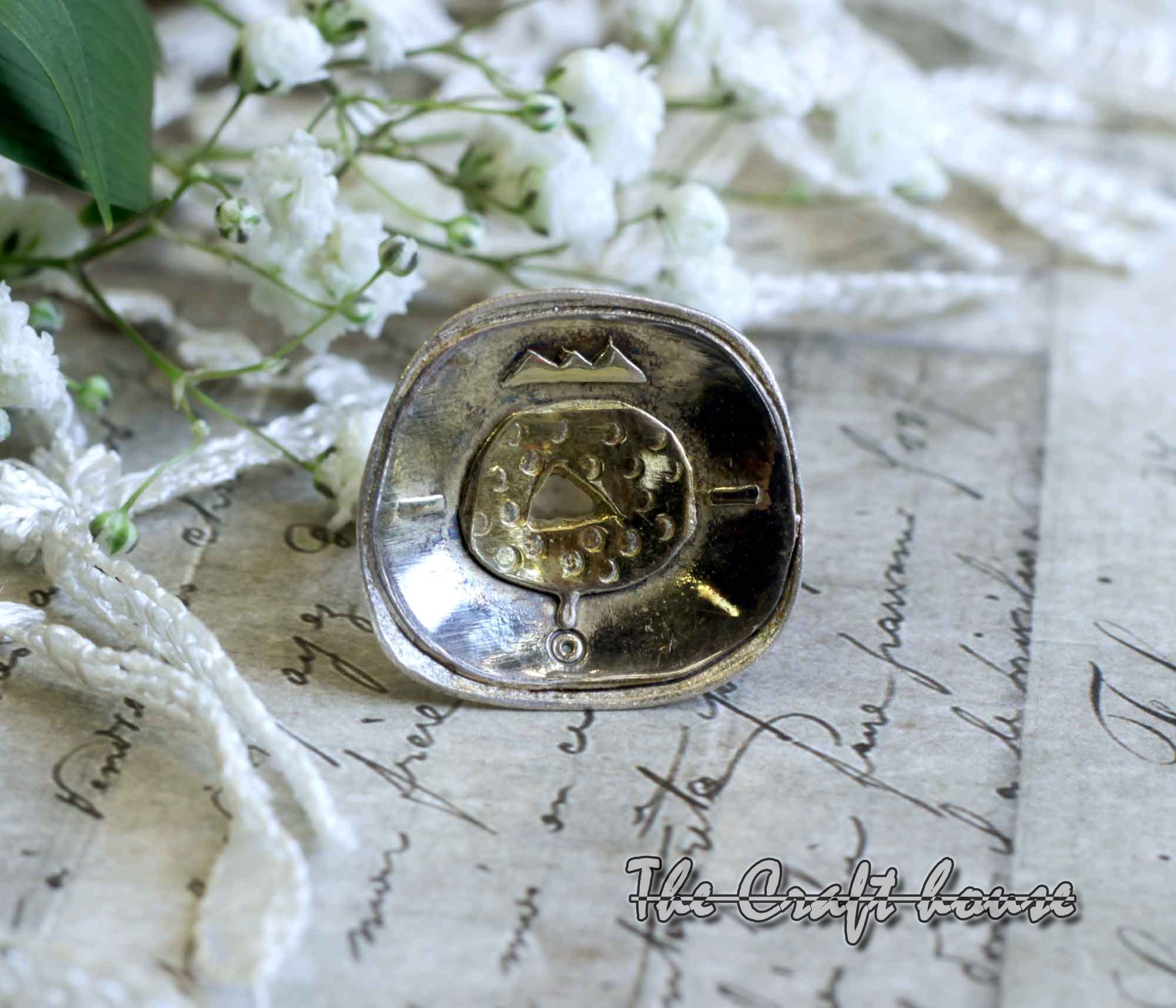 Silver ring with gold-plating - 63.91 € (125 lv)