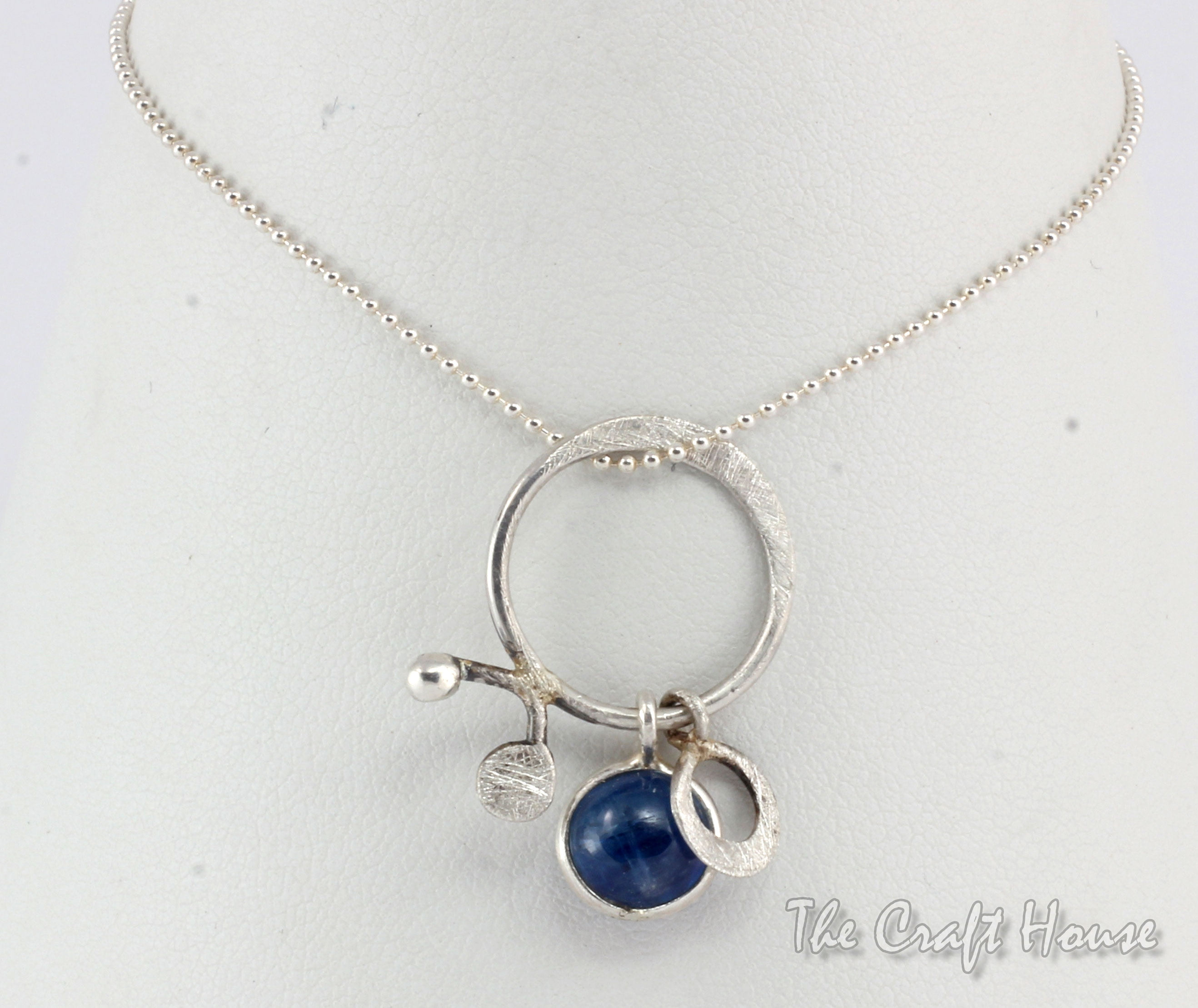 Silver necklace with Kyanite