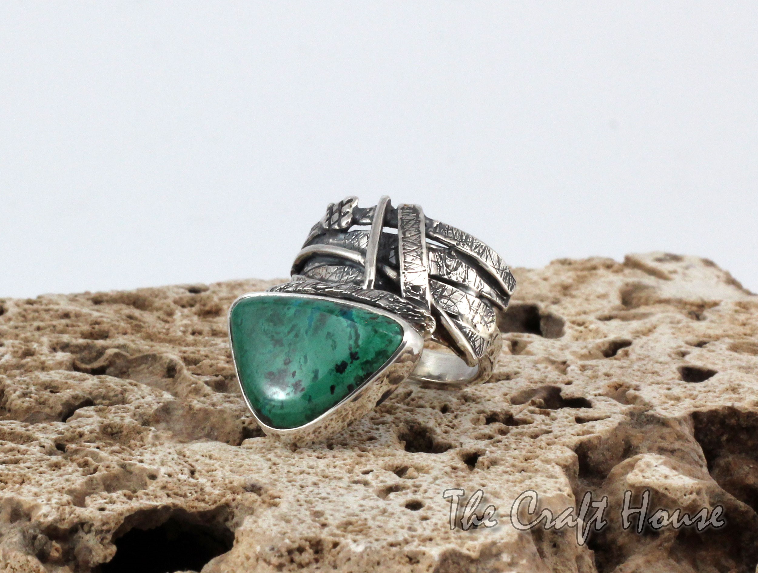 Silver ring with Chrysocolla - € ( lv)
