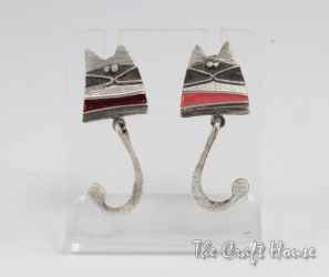 Silver earrings with enamel - 71.07 € (139 lv)