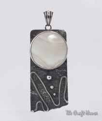 Silver pendant with Agate -  ( lv)