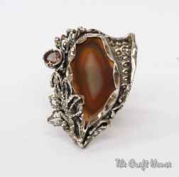 Silver ring with Agate  - € ( lv)