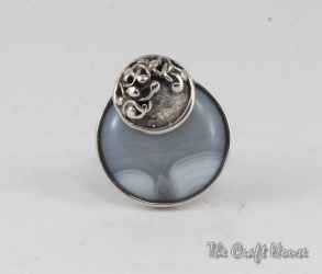 Sterling silver ring with Agate - 53.69 € (105 lv)