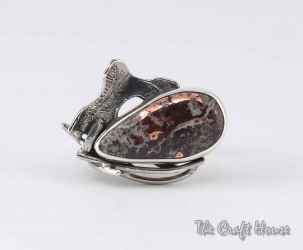 Silver ring with Copper ore - € ( lv)