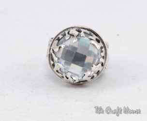 Silver ring with Rock crystal - € ( lv)
