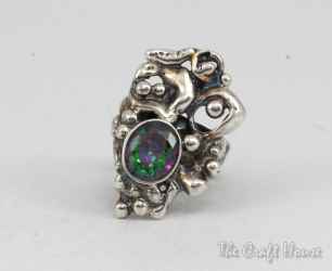 Silver ring with Mystic Topaz  - € ( lv)