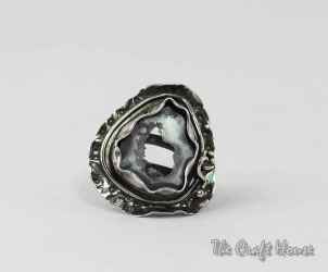 Silver ring with Agate druse -  € ( lv)