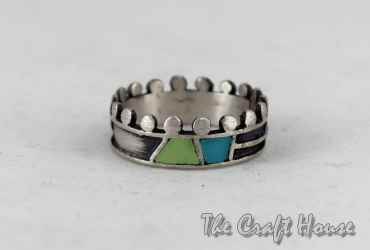 Silver ring with enamel -  € (lv)