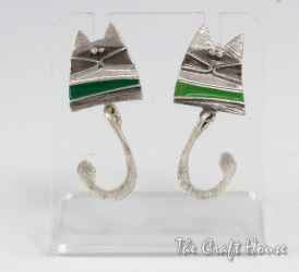 Silver earrings with enamel - 71.07 € (139 lv)