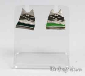 Silver earrings with enamel - € ( lv)
