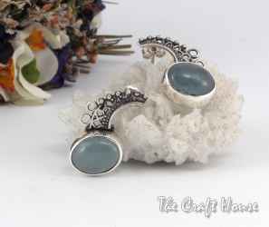 Sterling silver earrings with Aquamarine - 97.15 € (190 lv)