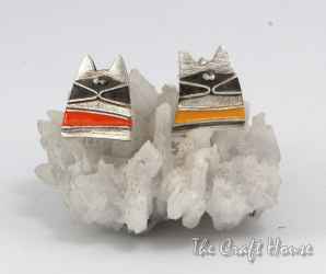 Silver earrings with enamel - 58.80 € (115 lv)