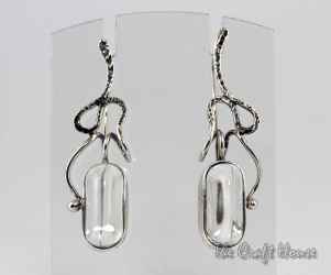 Silver earrings with Quartz - € ( lv)