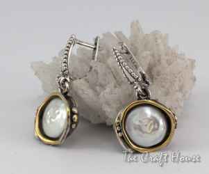 Silver earrings with Pearl - € ( lv)